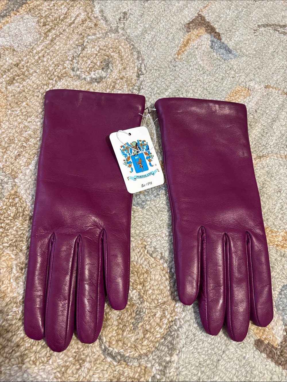 Portolano cashmere lined Leather gloves size 7 1/2